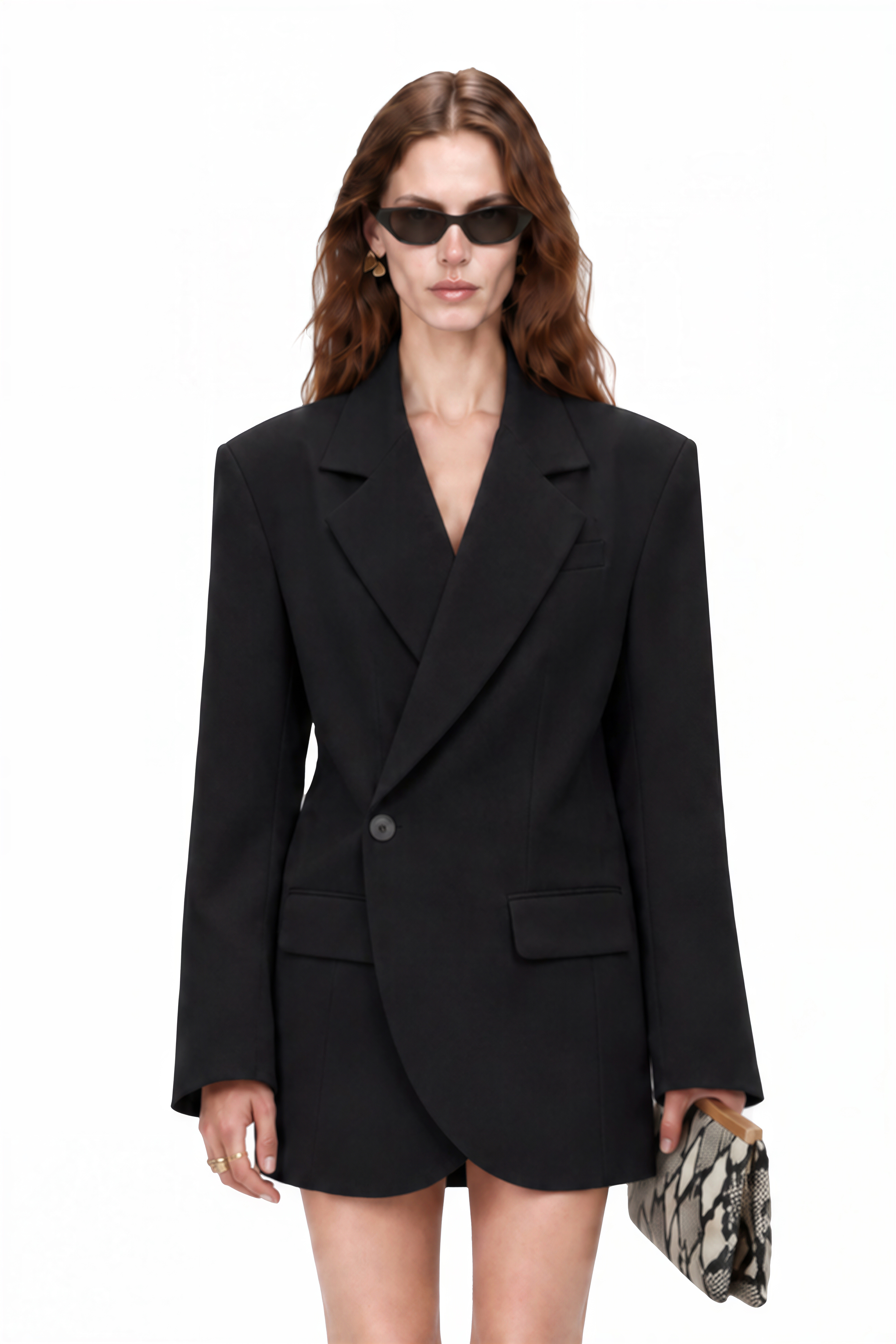 Victoria Black Long Sleeves Oversized Blazer
