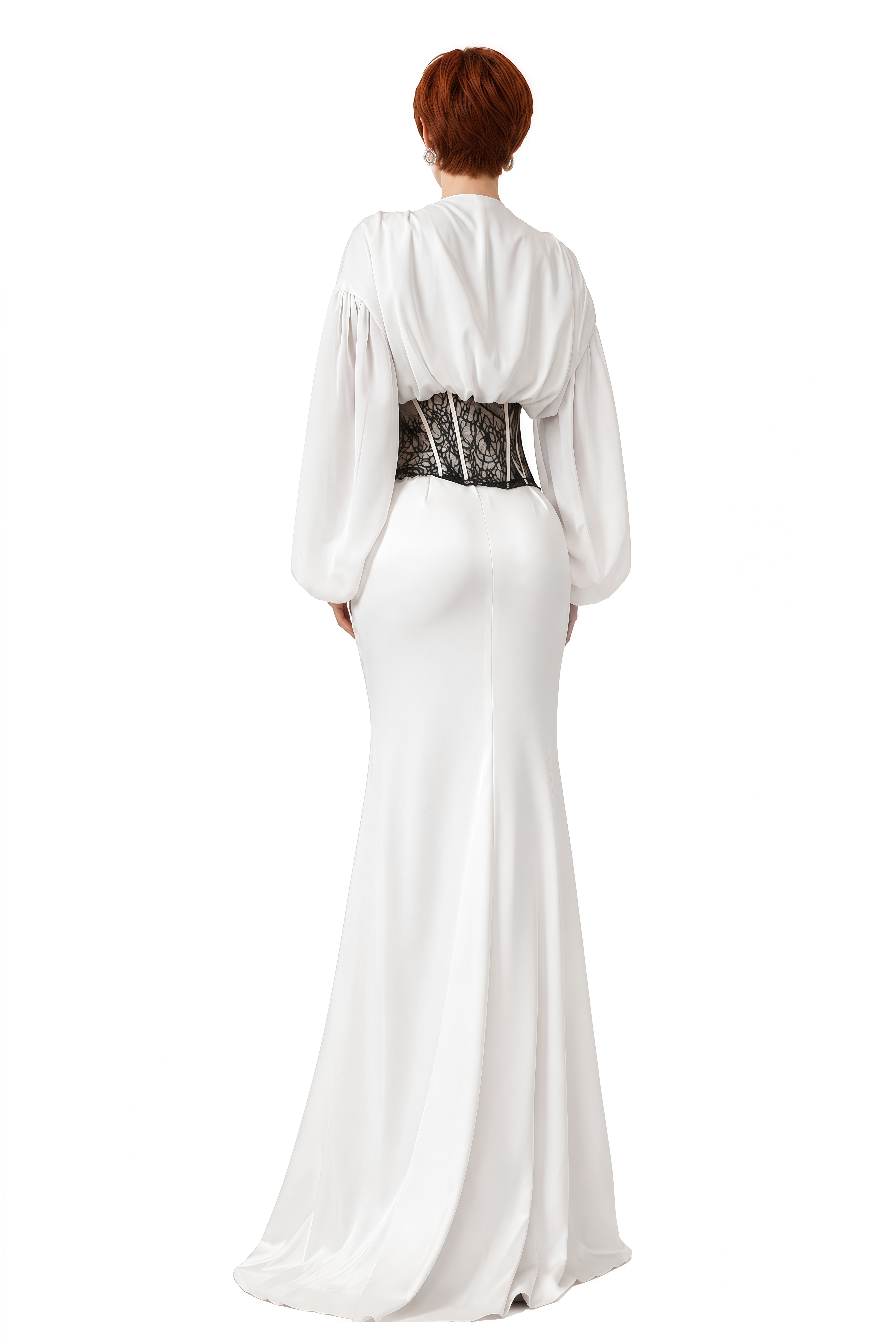 Willow White Puff Sleeve Lace Maxi Dress