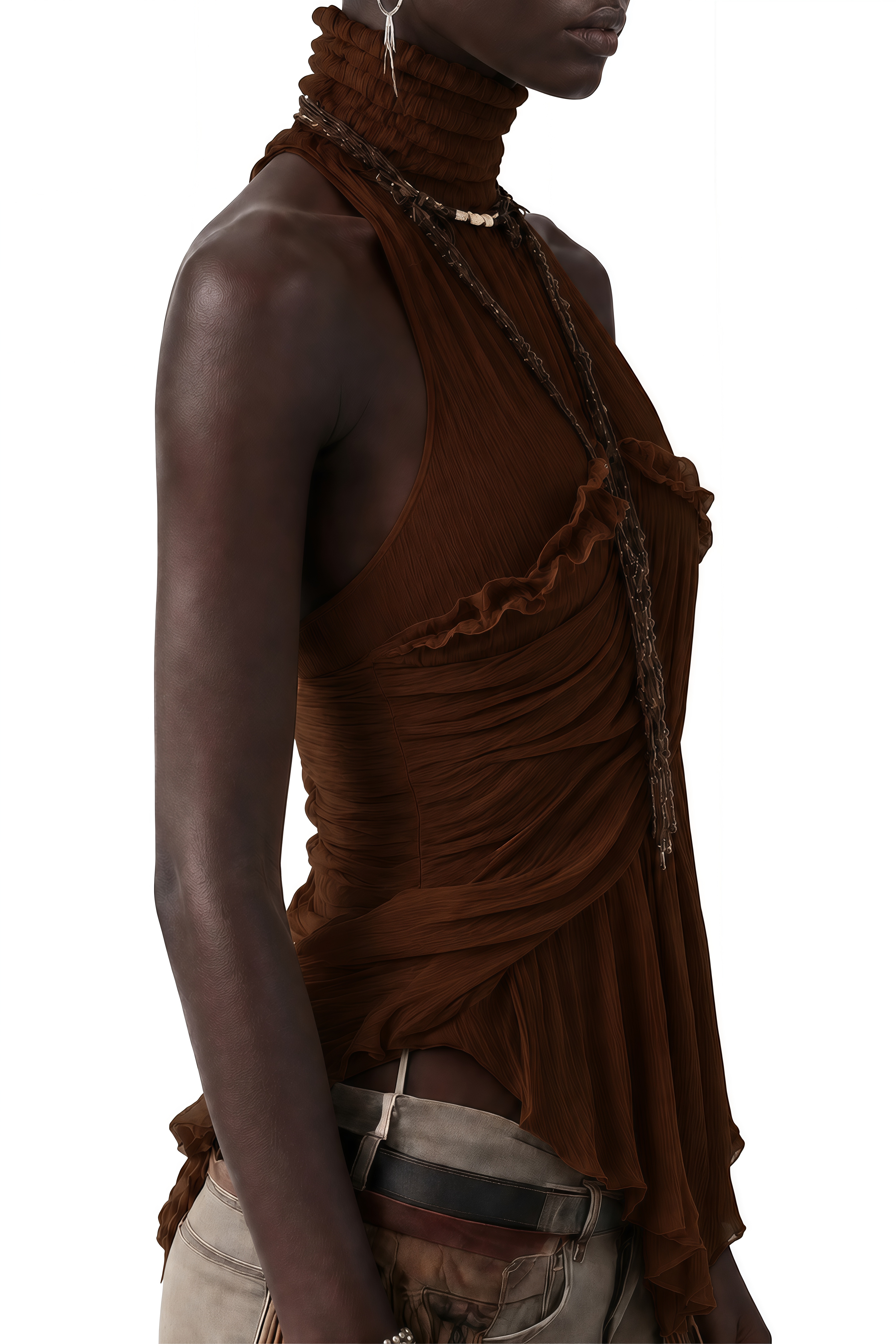Emerson Brown Turtleneck Sleeveless Top