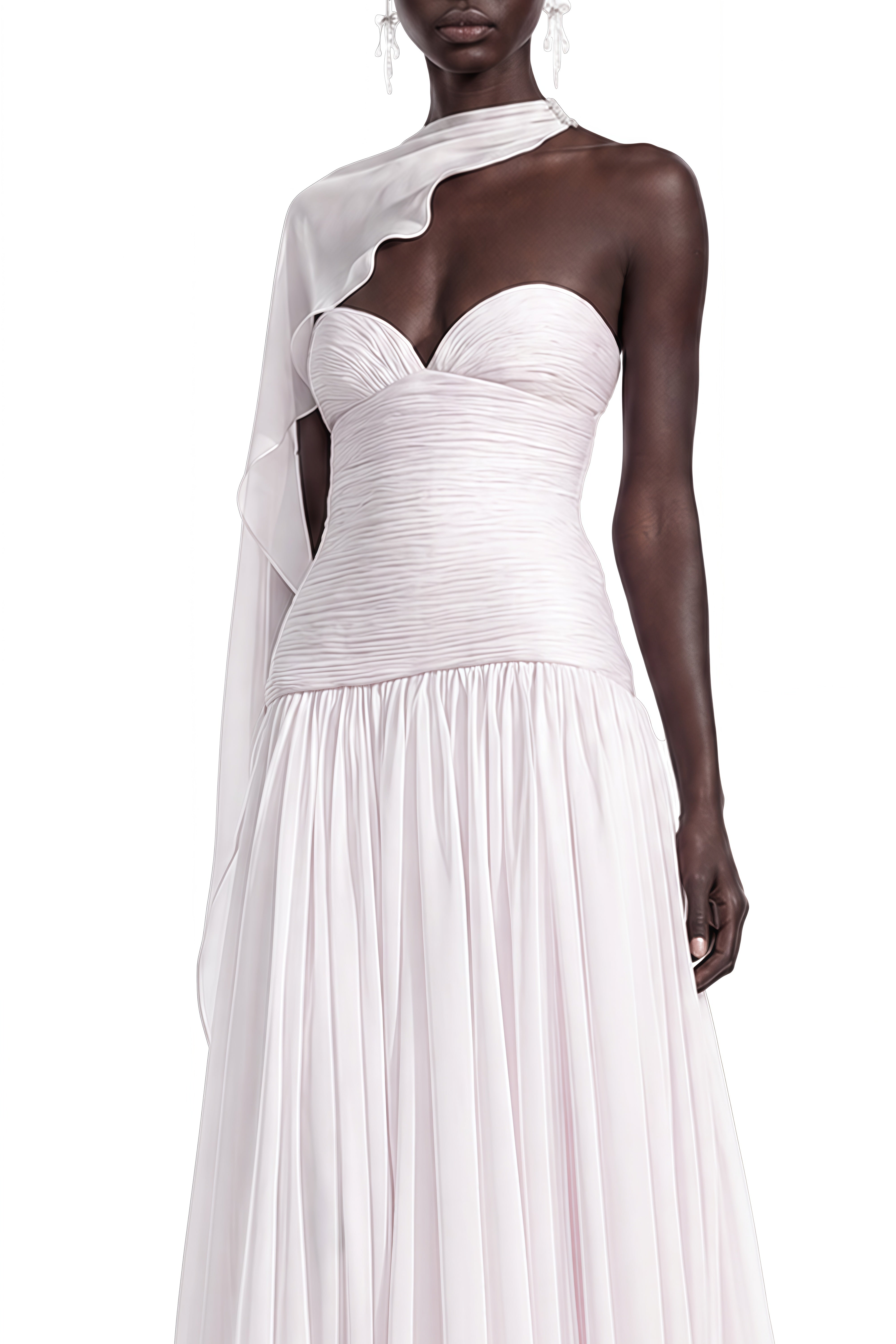Elodie Light Pink Sleeveless Ruched Maxi Dress