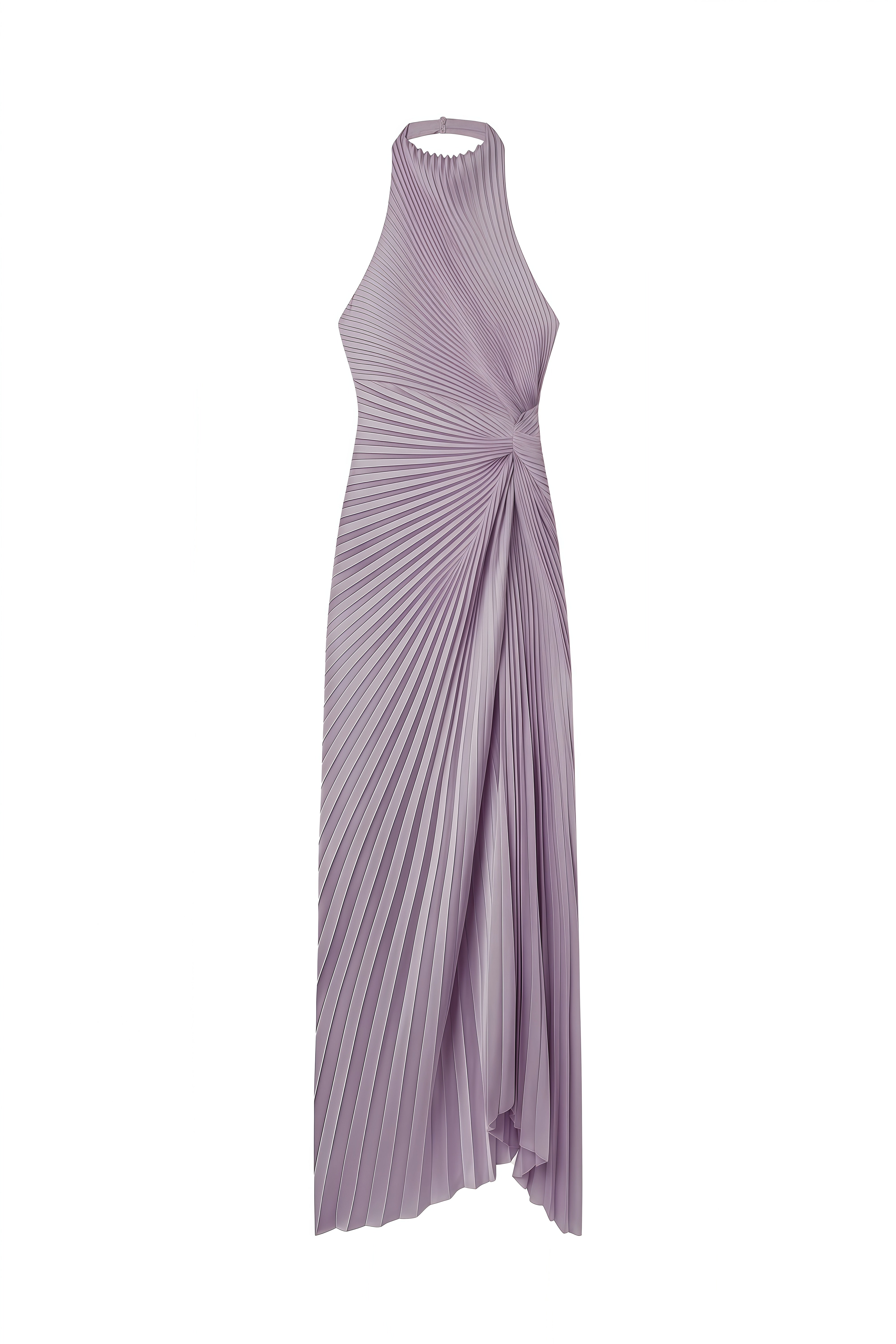 Luna Purple Halterneck Draped Maxi Dress