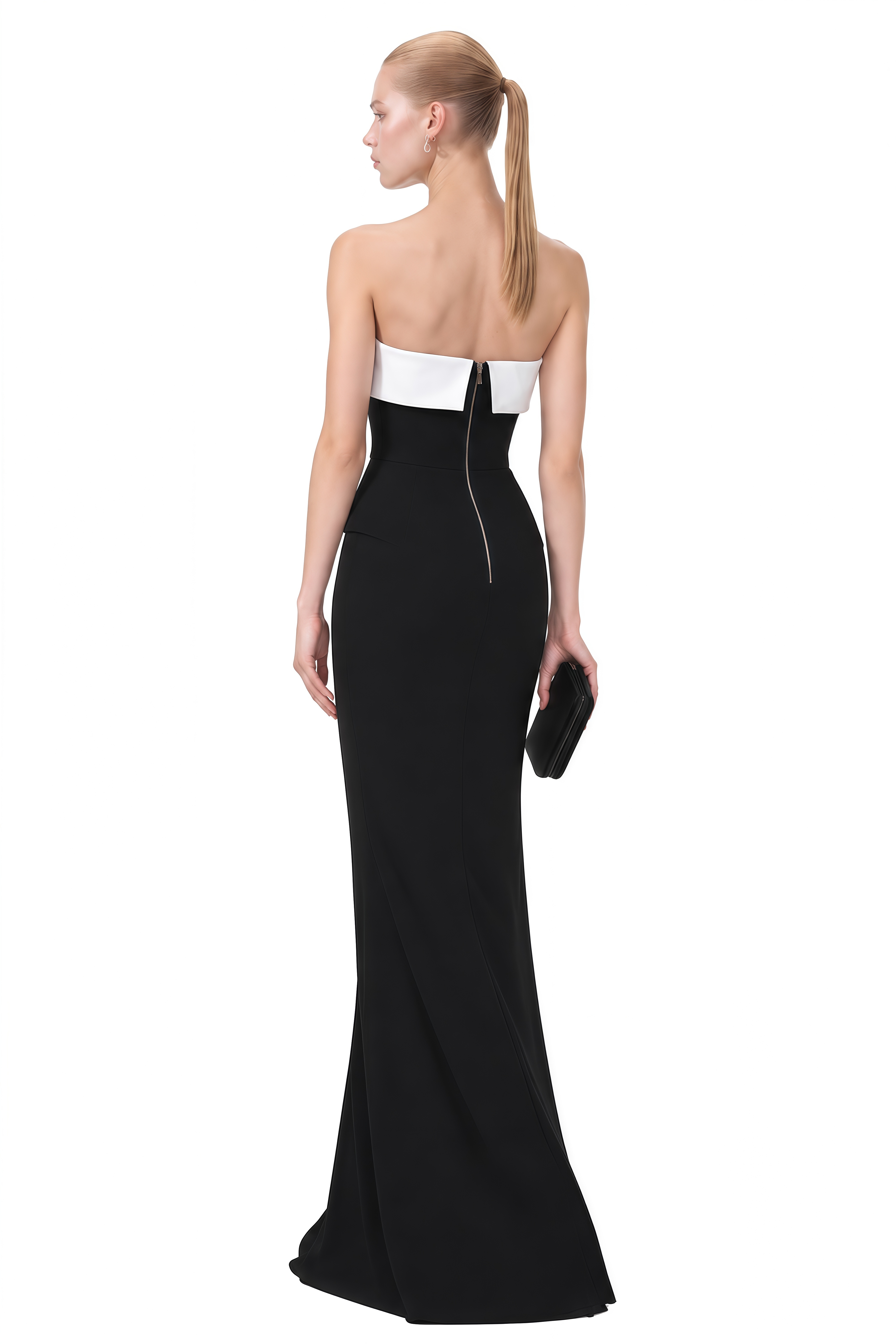 Helena Black Off Shoulder Asymmetrical Maxi Dress
