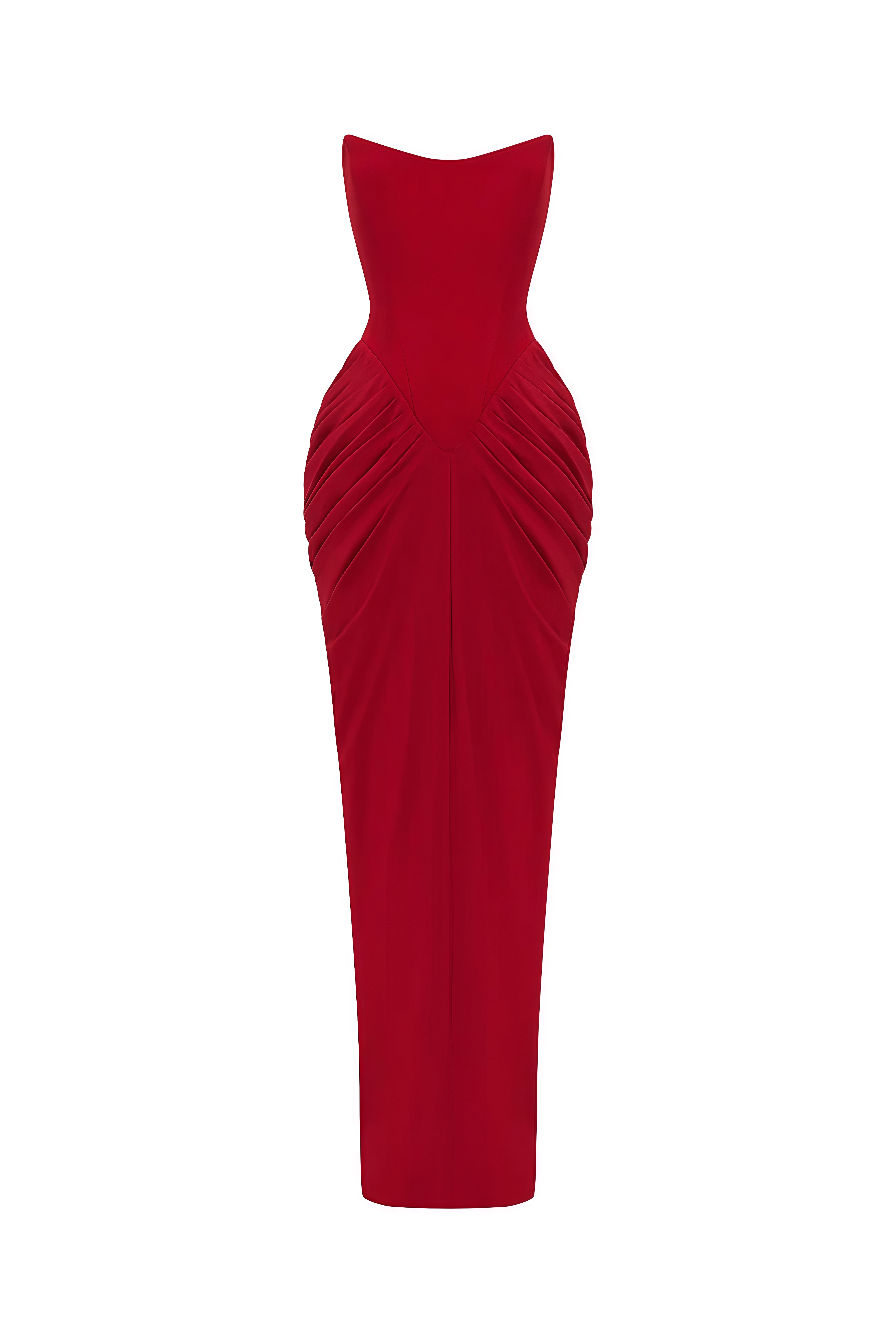 Florence Red Off Shoulder Draped Maxi Dress