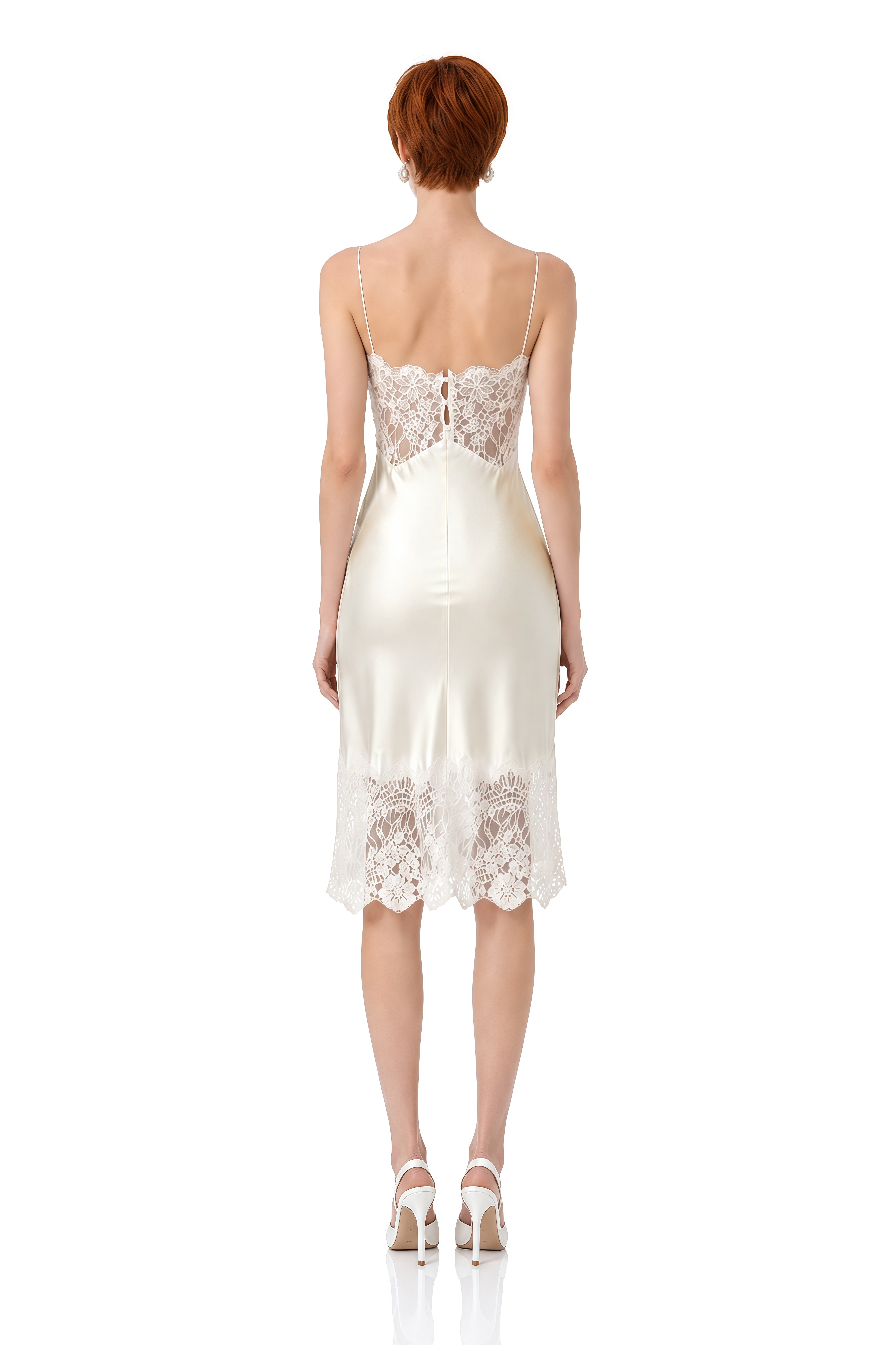 Hazel Ivory Lace Floral Mini Dress
