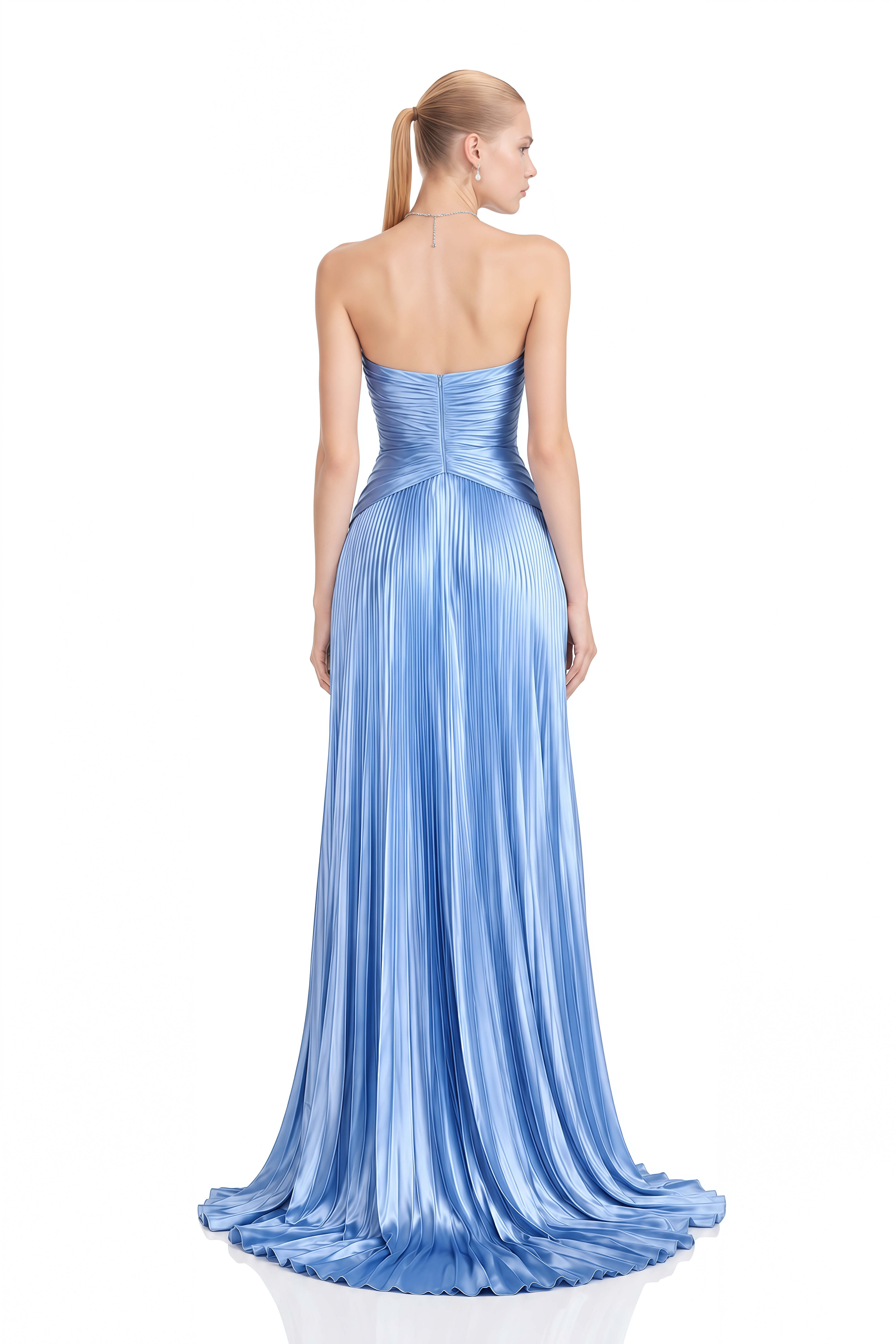 Madeline Blue Off Shoulder Ruched Maxi Dress