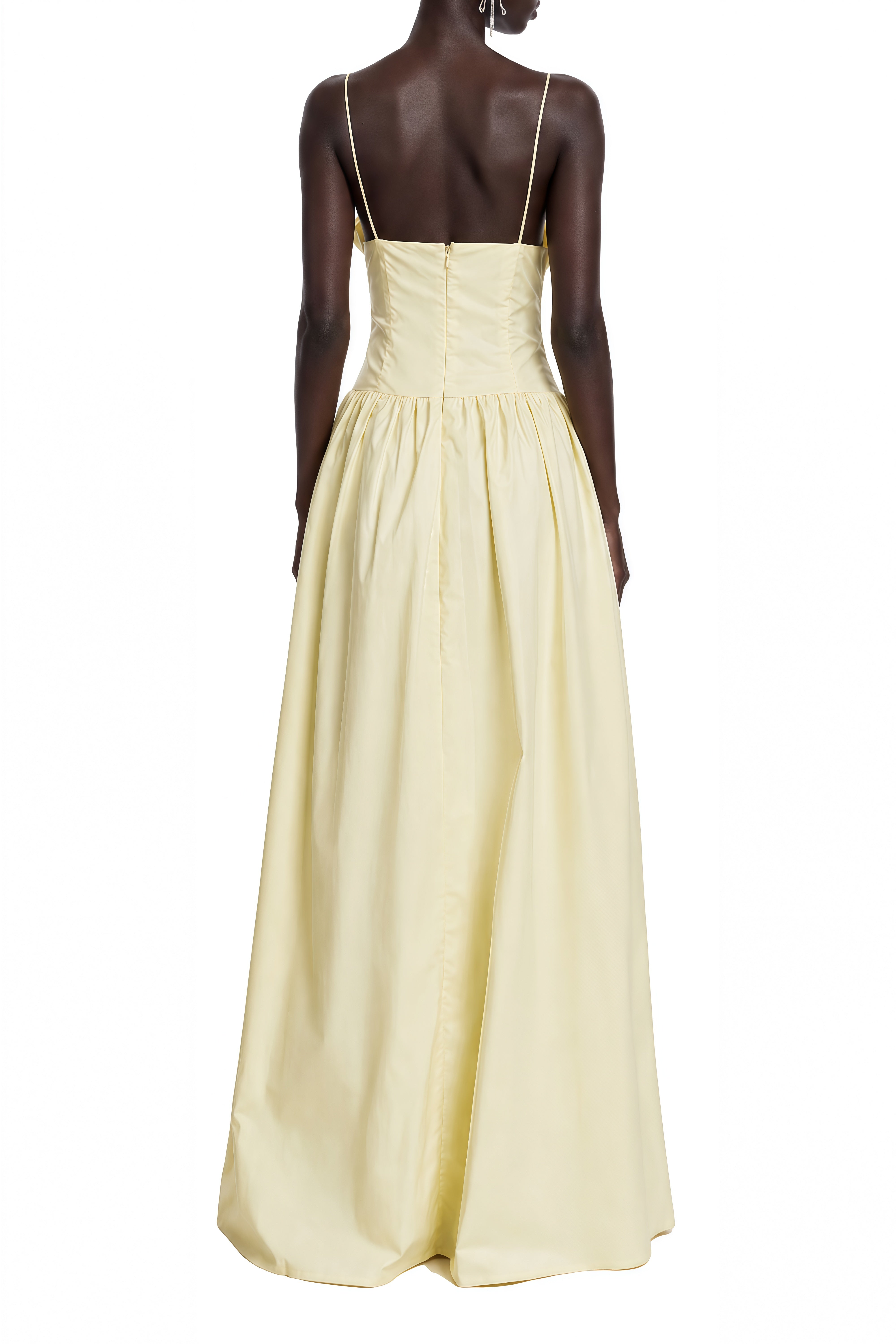 Serenity Lemon Sleeveless Ruffled Maxi Dress