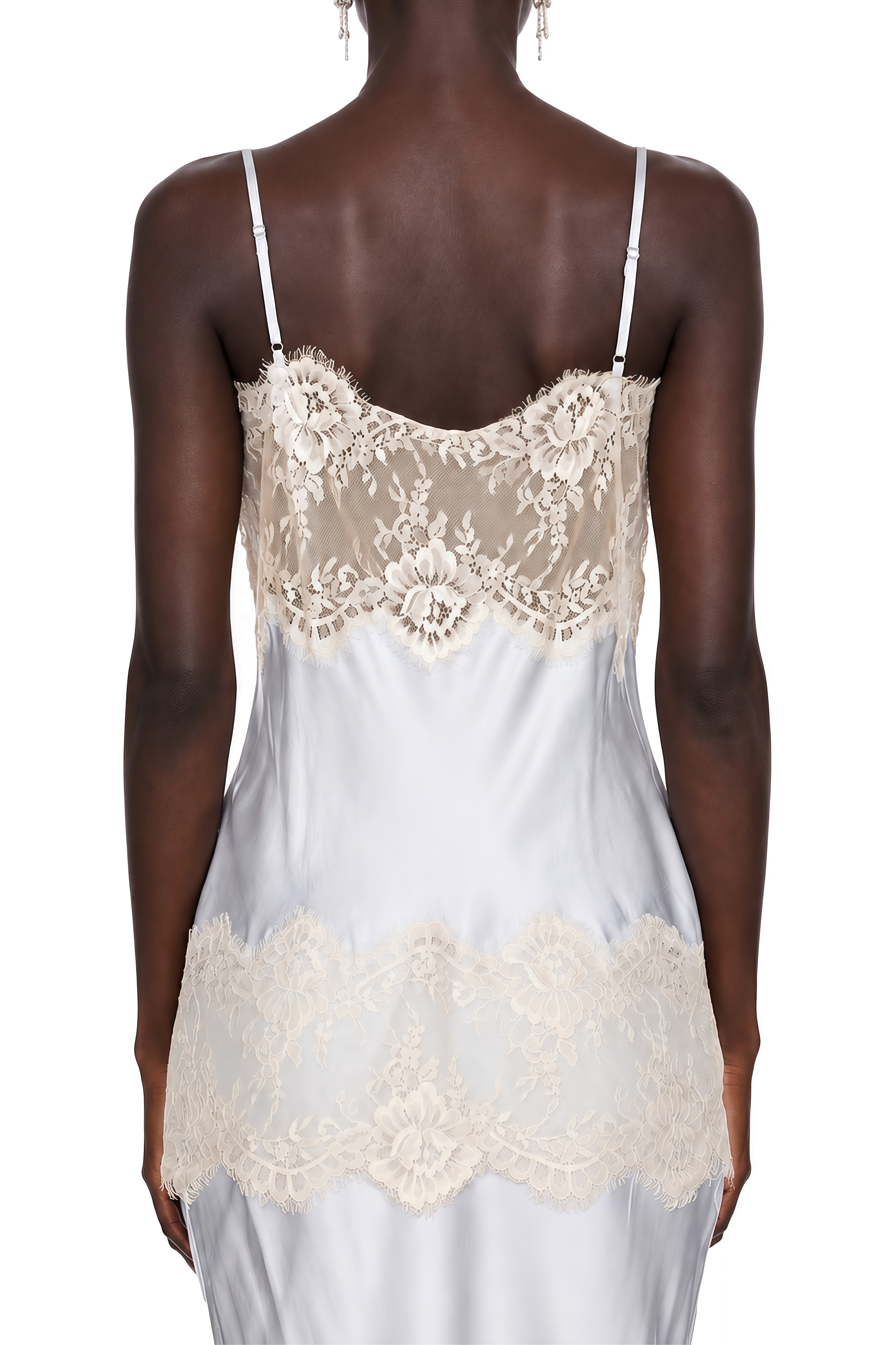 Zephyra Light Blue Sleeveless Lace Top & Skirt Set