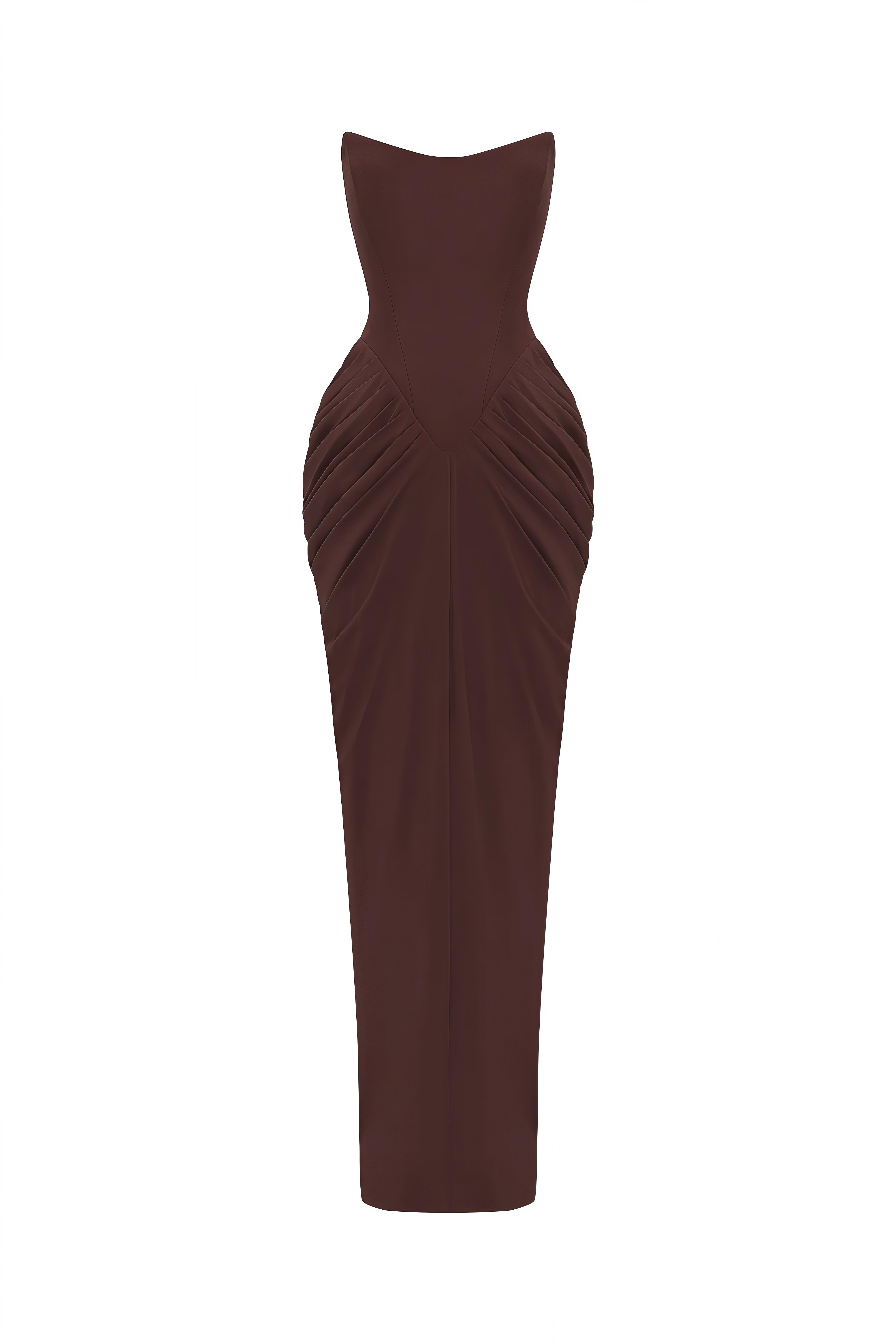 Florence Brown Off Shoulder Draped Maxi Dress