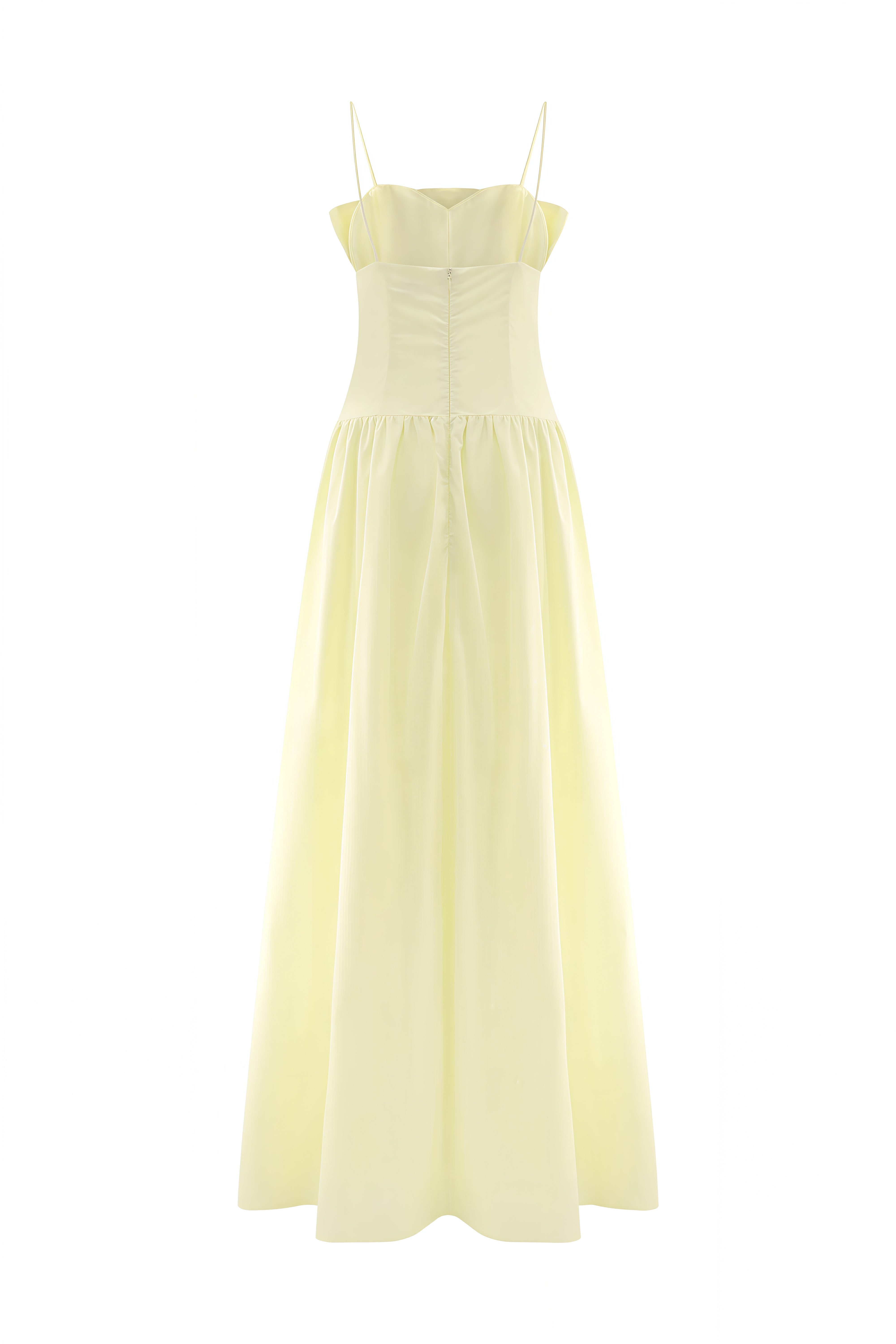 Serenity Lemon Sleeveless Ruffled Maxi Dress