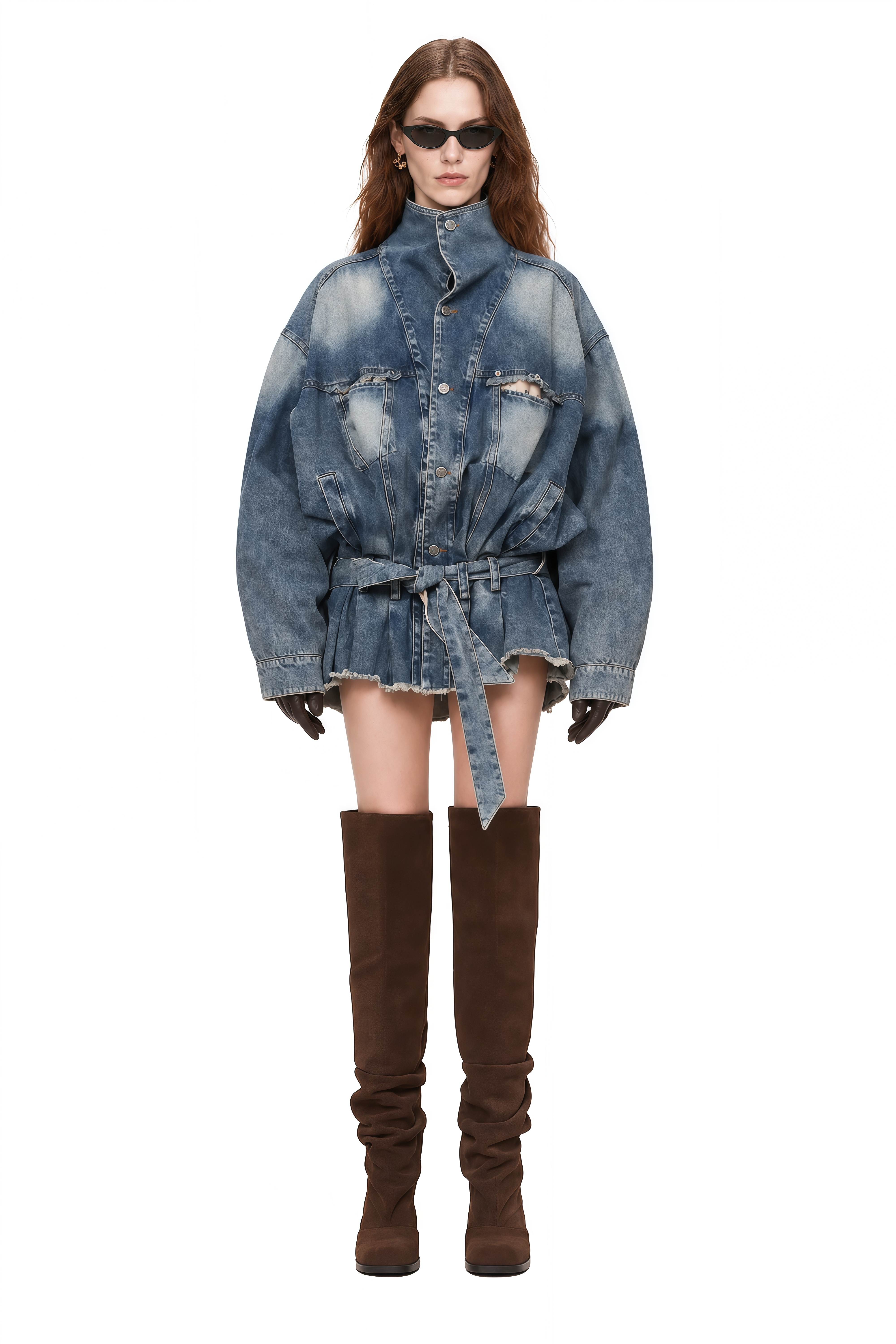 Coralie Blue Long Sleeves Denim Jacket 