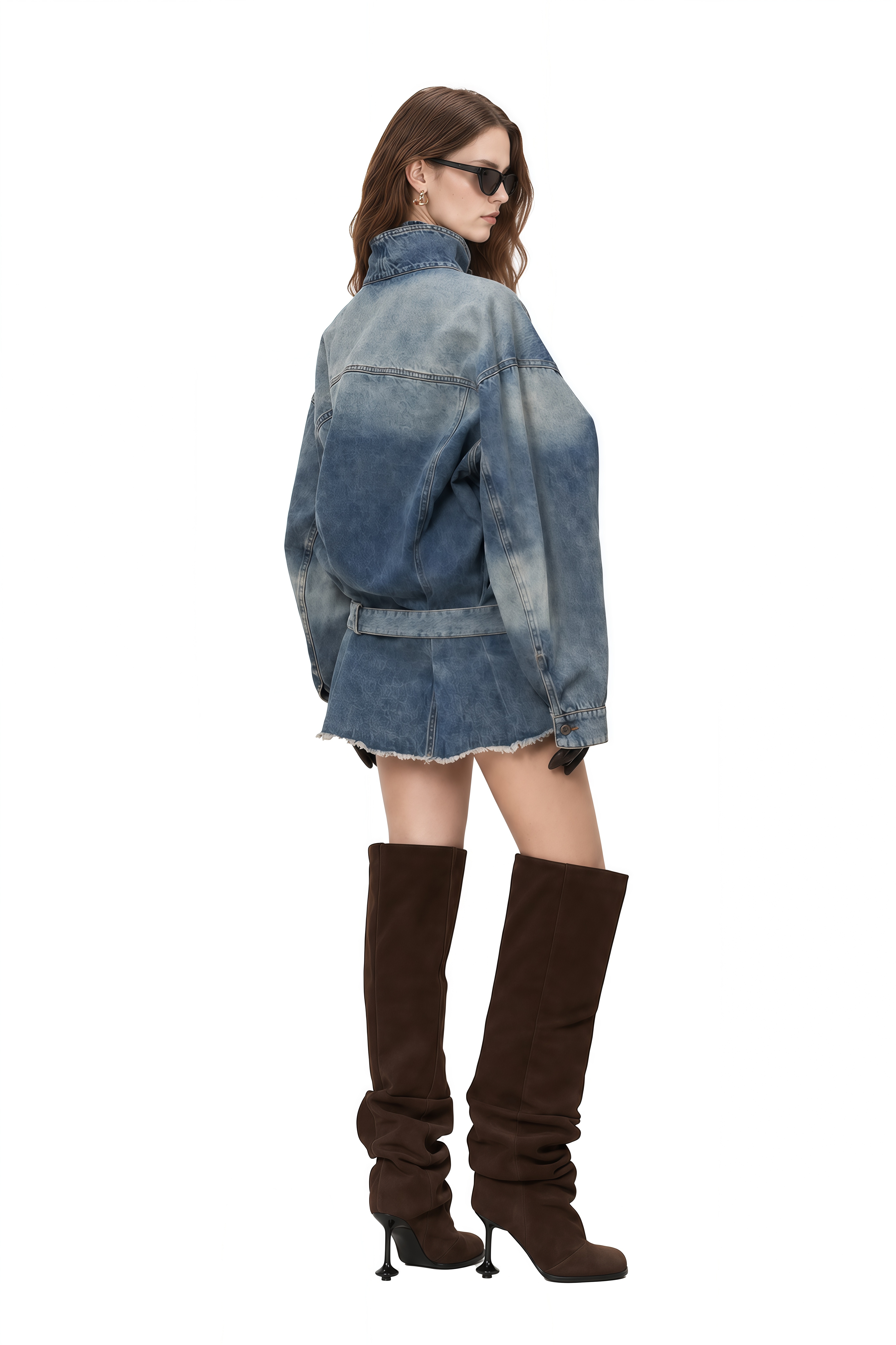 Coralie Blue Long Sleeves Denim Jacket 