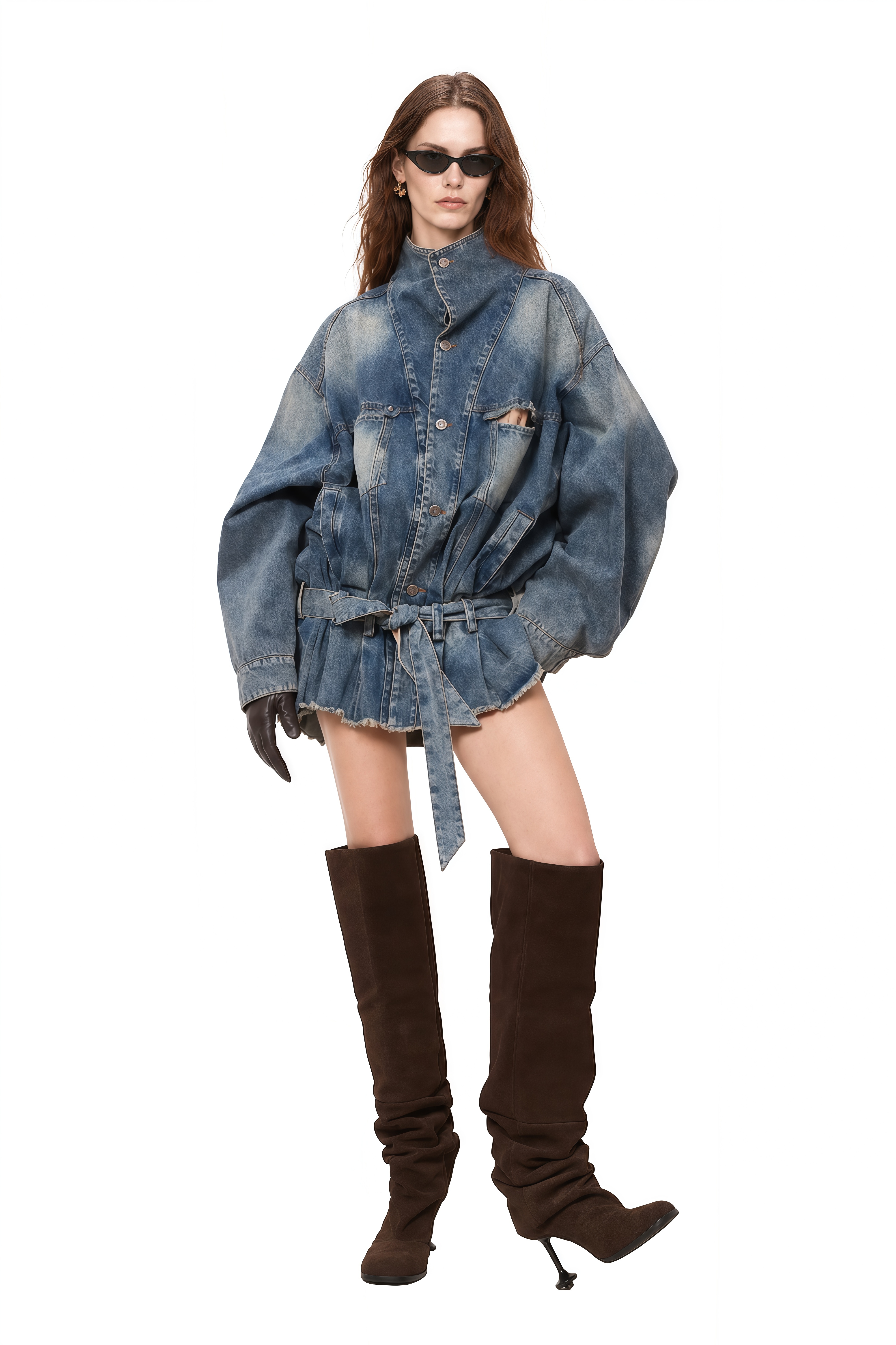 Coralie Blue Long Sleeves Denim Jacket 