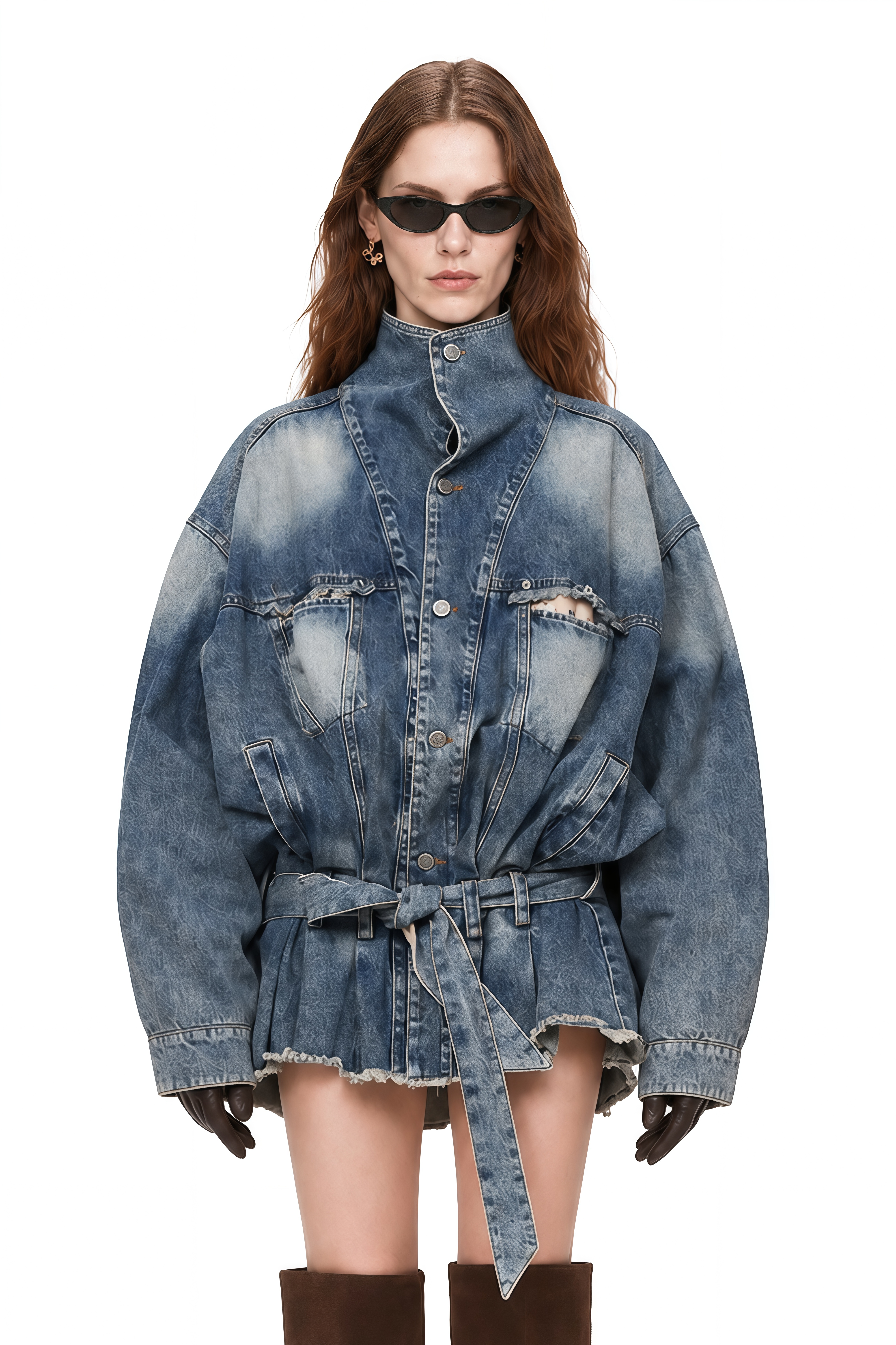 Coralie Blue Long Sleeves Denim Jacket 