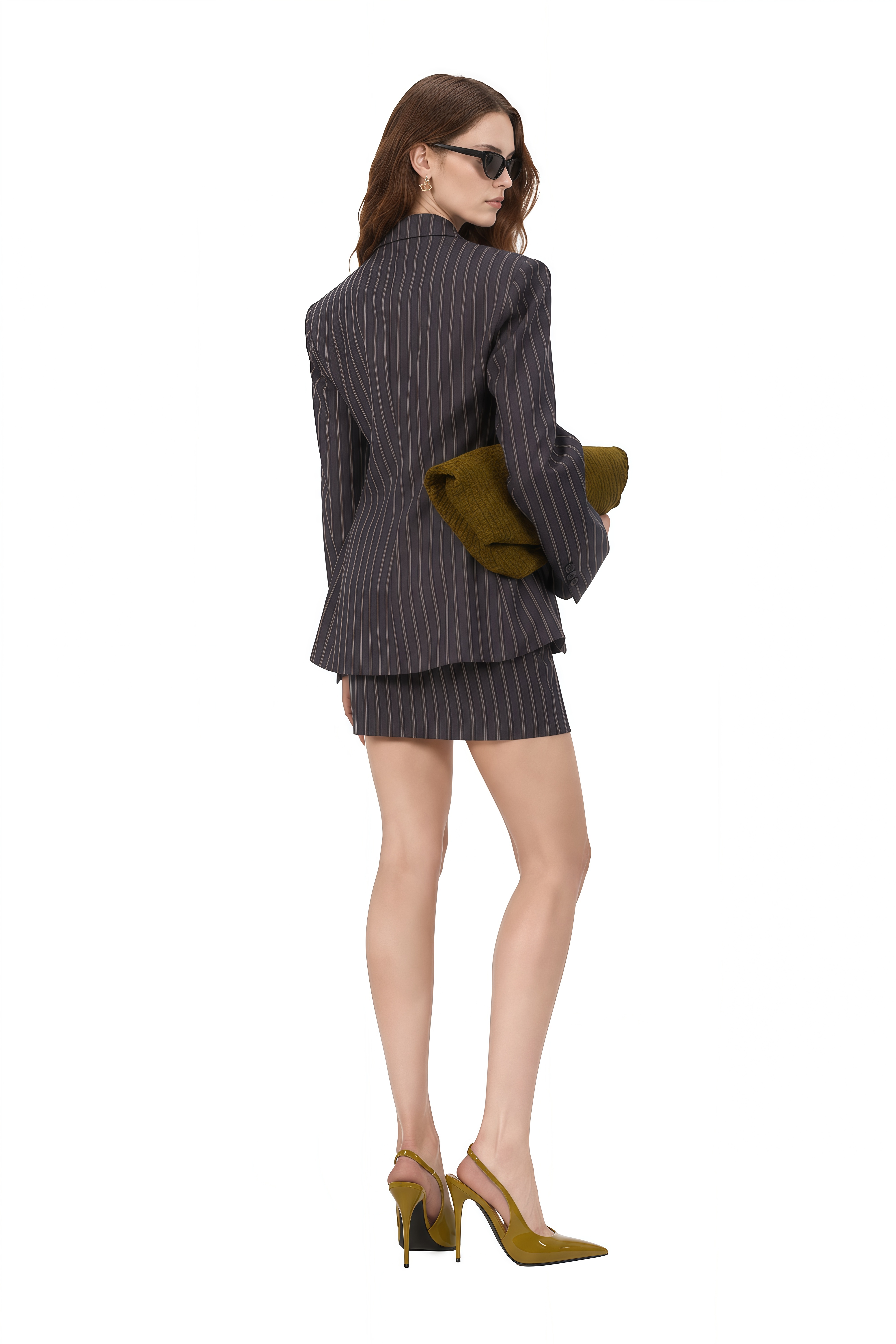 Margaux Blue Long Sleeves Striped Jacket