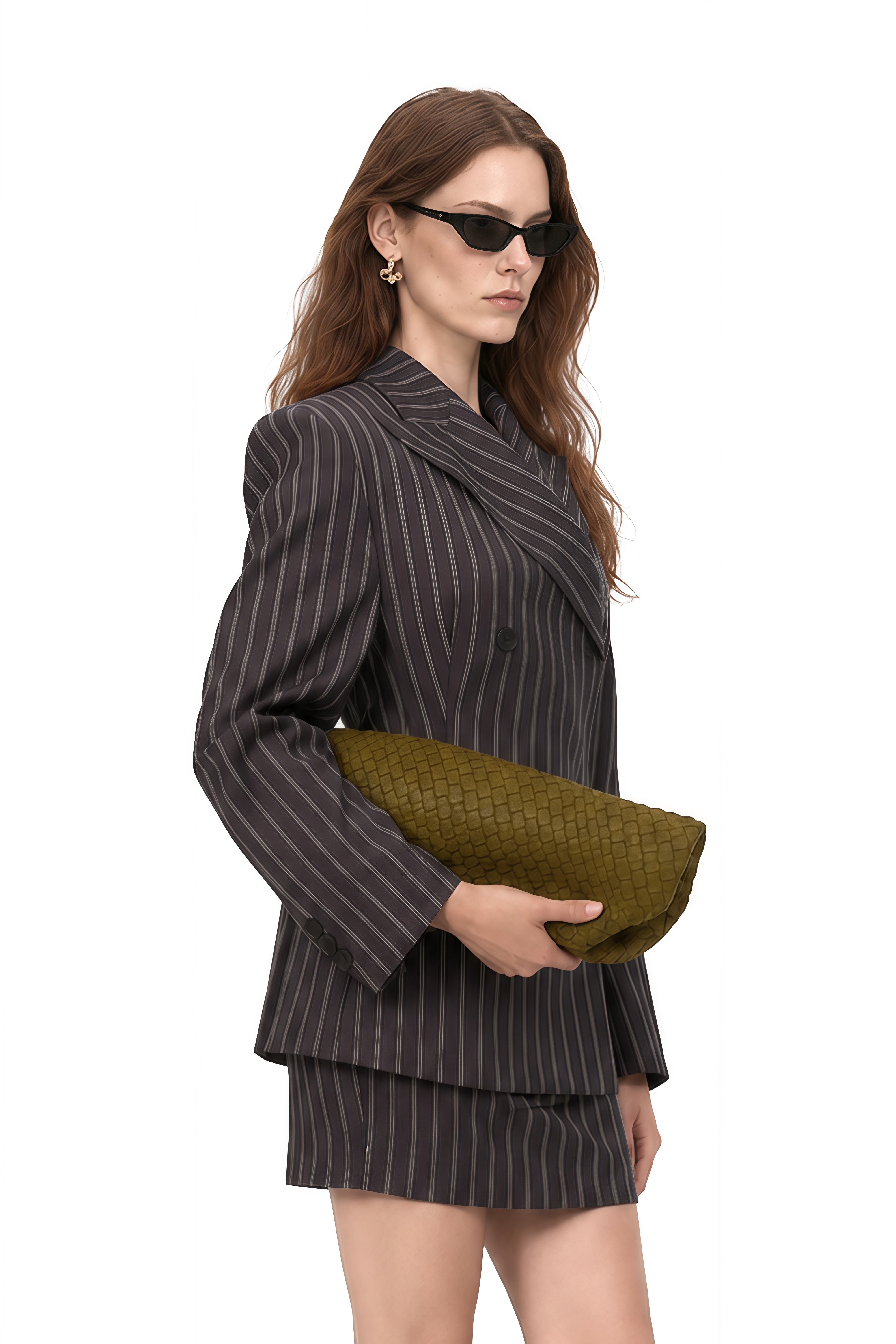 Margaux Blue Long Sleeves Striped Jacket