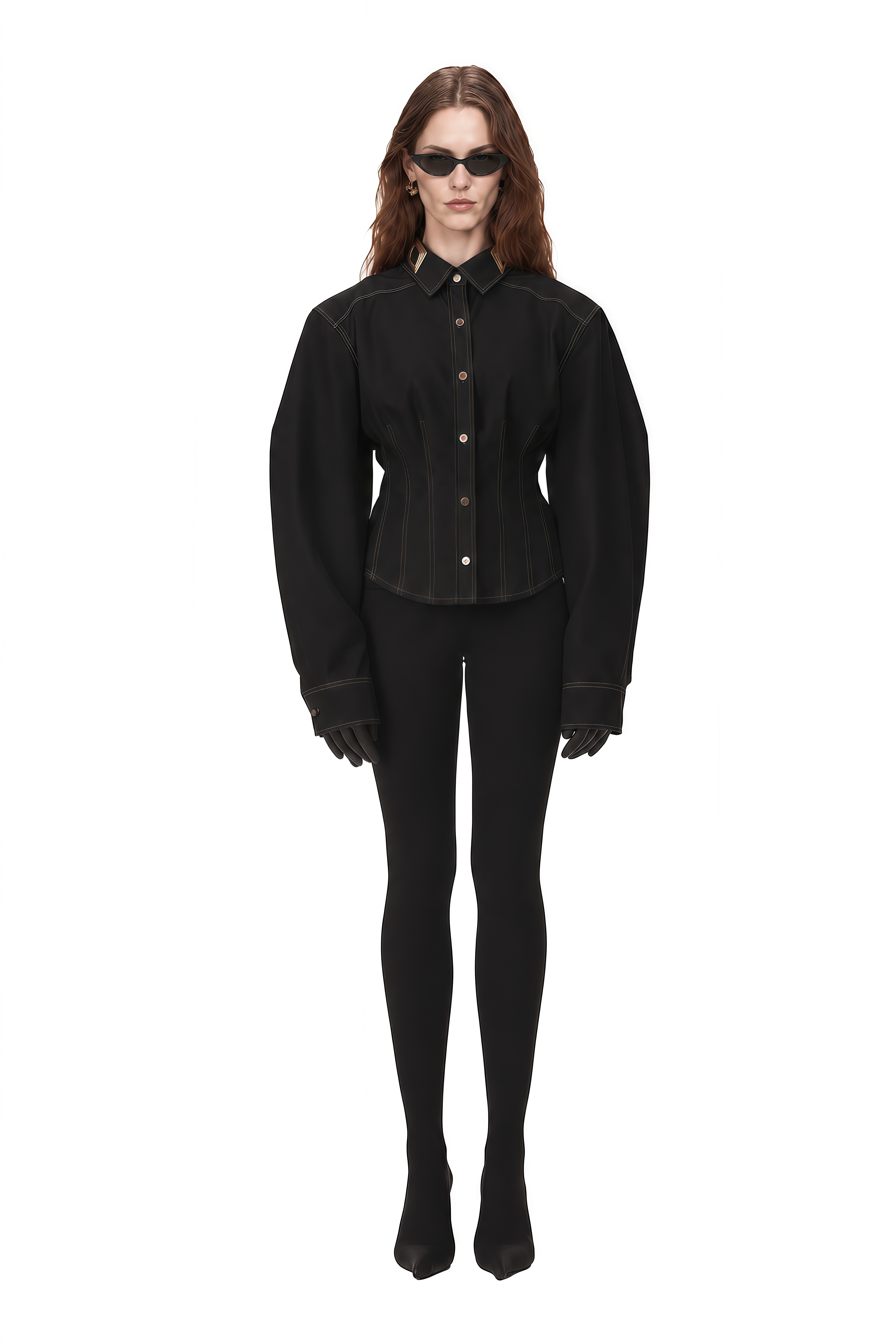 Manon Dark Blue Long Sleeves Denim Coat
