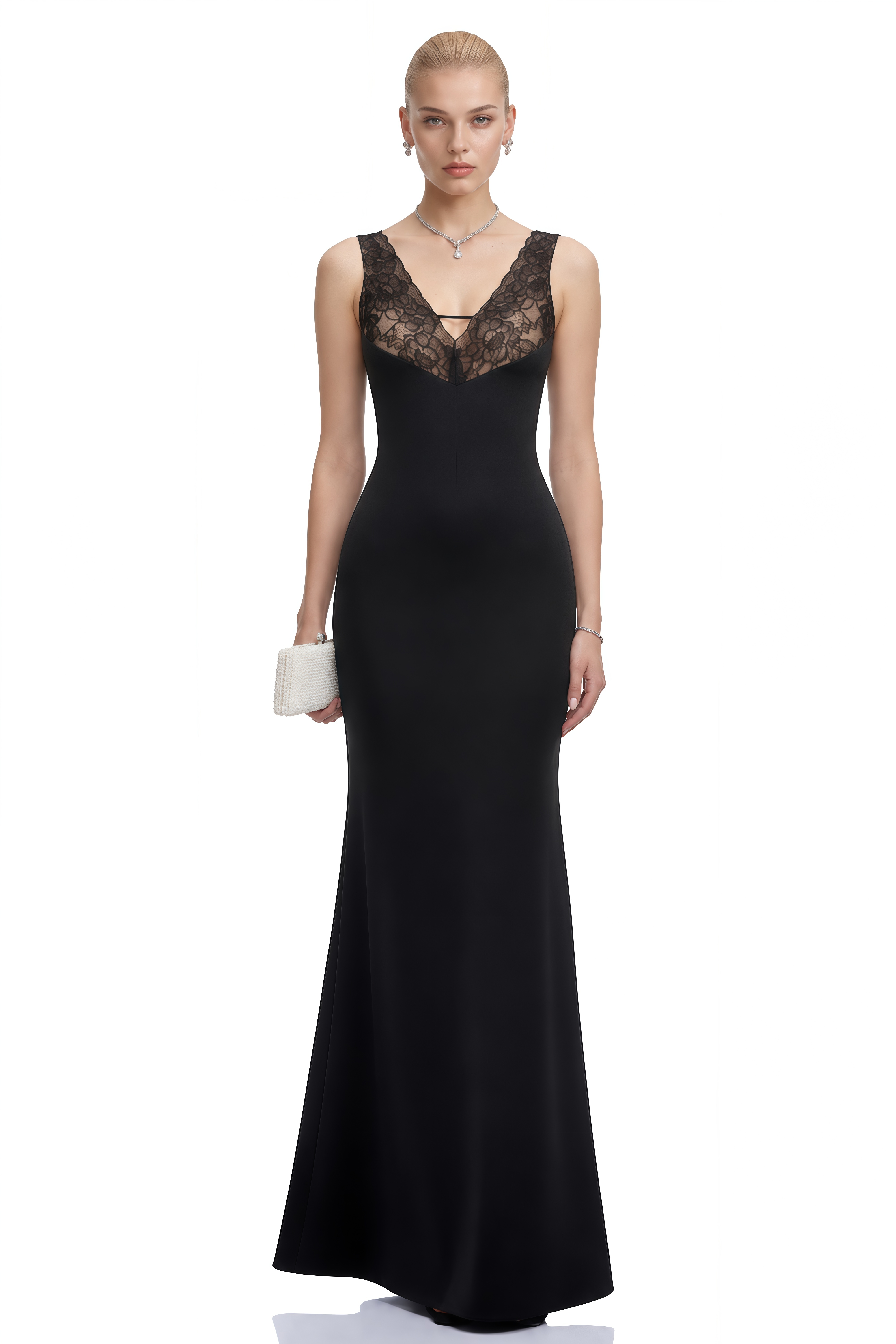 Juliet Black Sleeveless V-Neck Maxi Dress