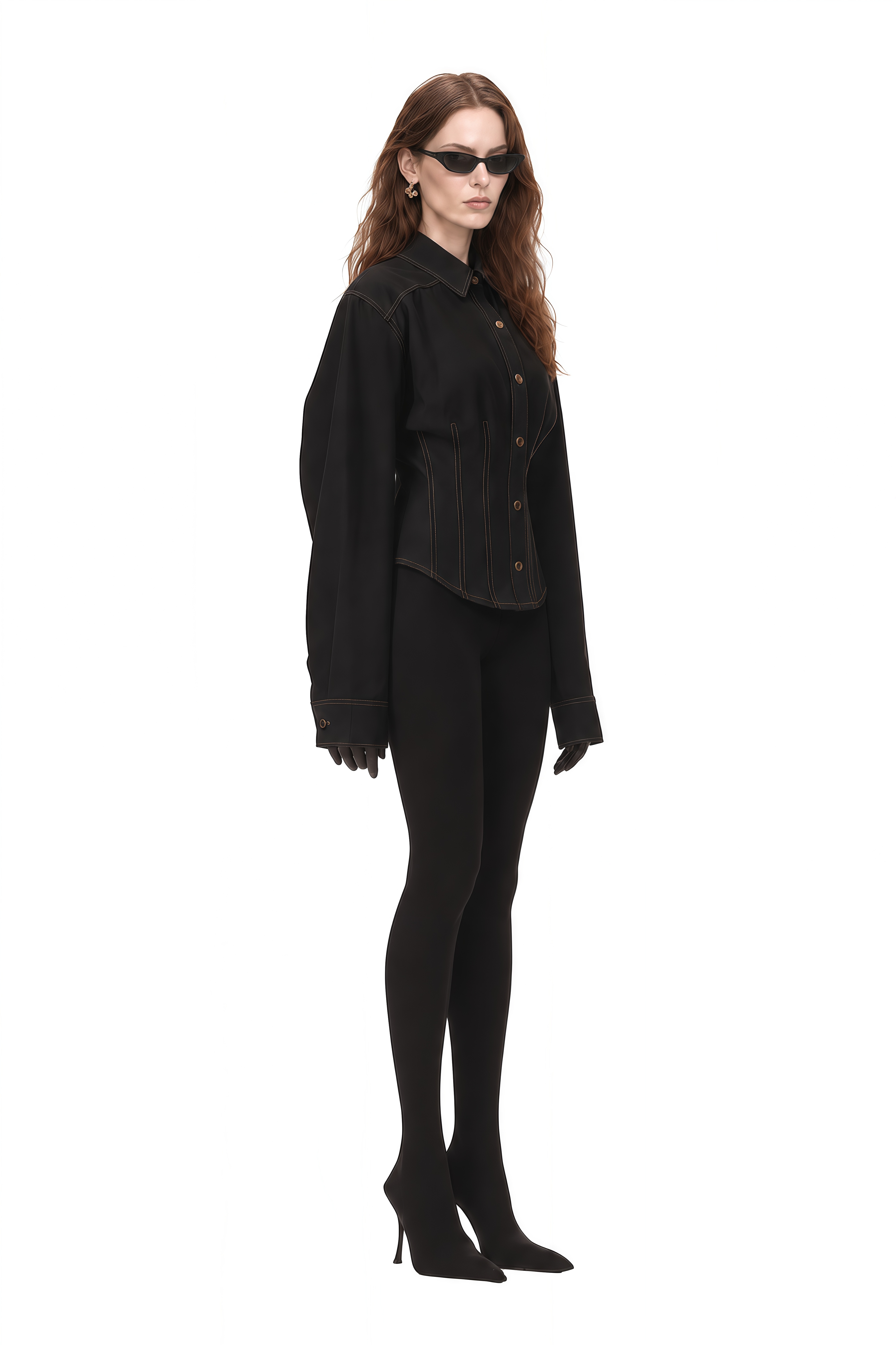 Manon Dark Blue Long Sleeves Denim Coat