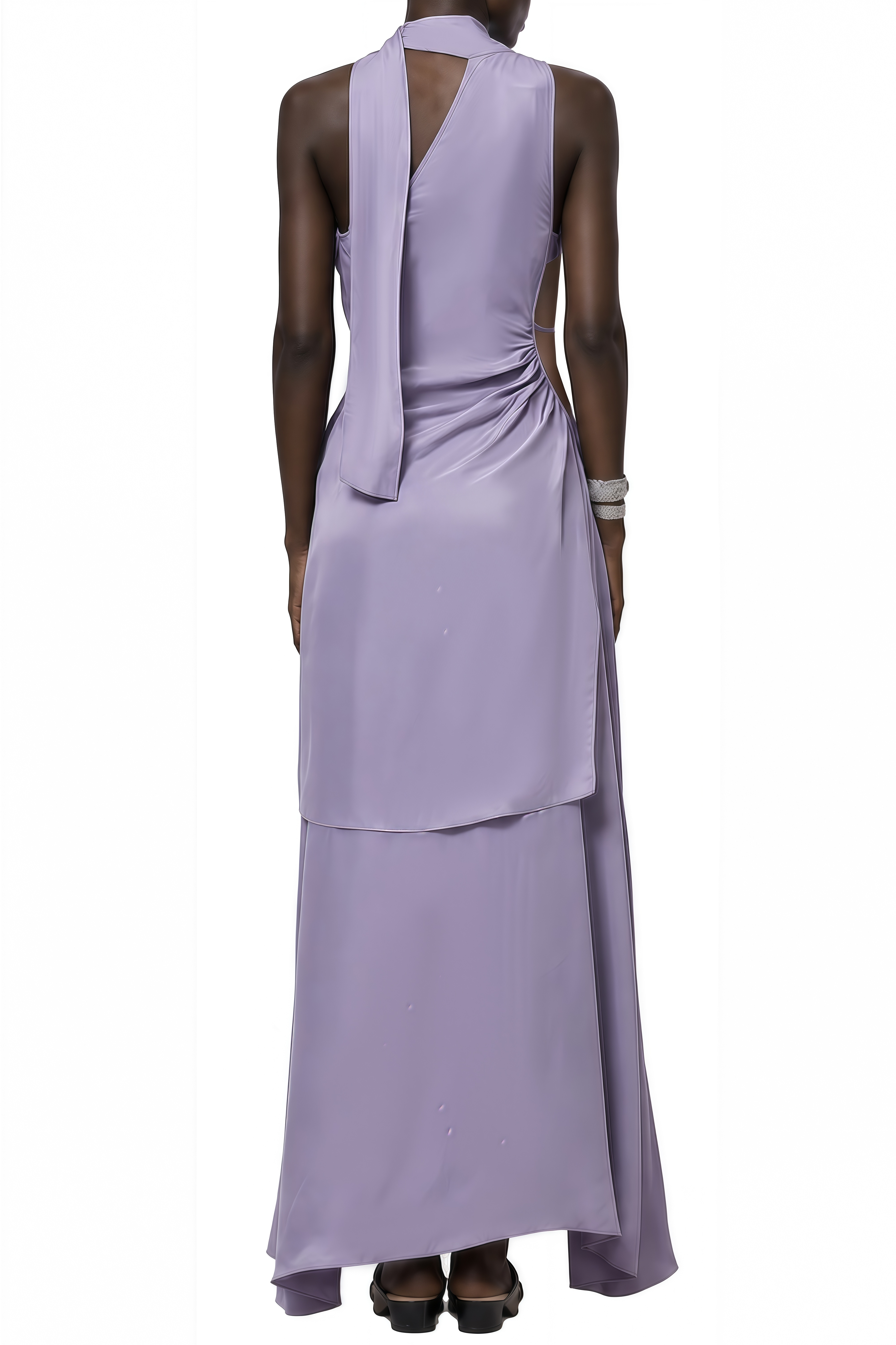 Ophelia Lavender Sleeveless Draped Maxi Dress