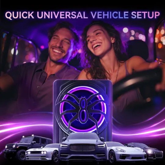 Subwoofer para coche ANDEMAN de 1200 W con control por aplicación y luz LED de colores, subwoofer plano de 10 pulgadas para debajo del asiento con amplificador integrado y entrada de alta/baja impedancia, altavoz de graves para coche/camioneta/SUV/Jeep/mo