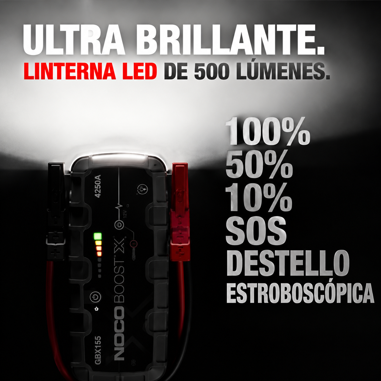 Arrancador de Batería NOCO Boost Portátil de Alta Potencia para Motores de Gasolina y Diésel