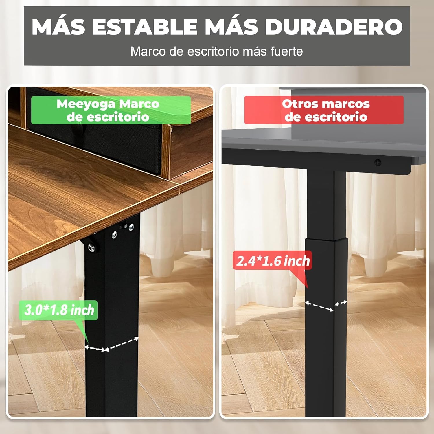 Meeyoga Escritorio Elevable Eléctrico - Mesa Vertical de 55 x 24 Pulgadas con Estante de Almacenamiento, Mesa Sentada con Paneles de Empalme, Estación de Trabajo Ergonómico Lifting Table