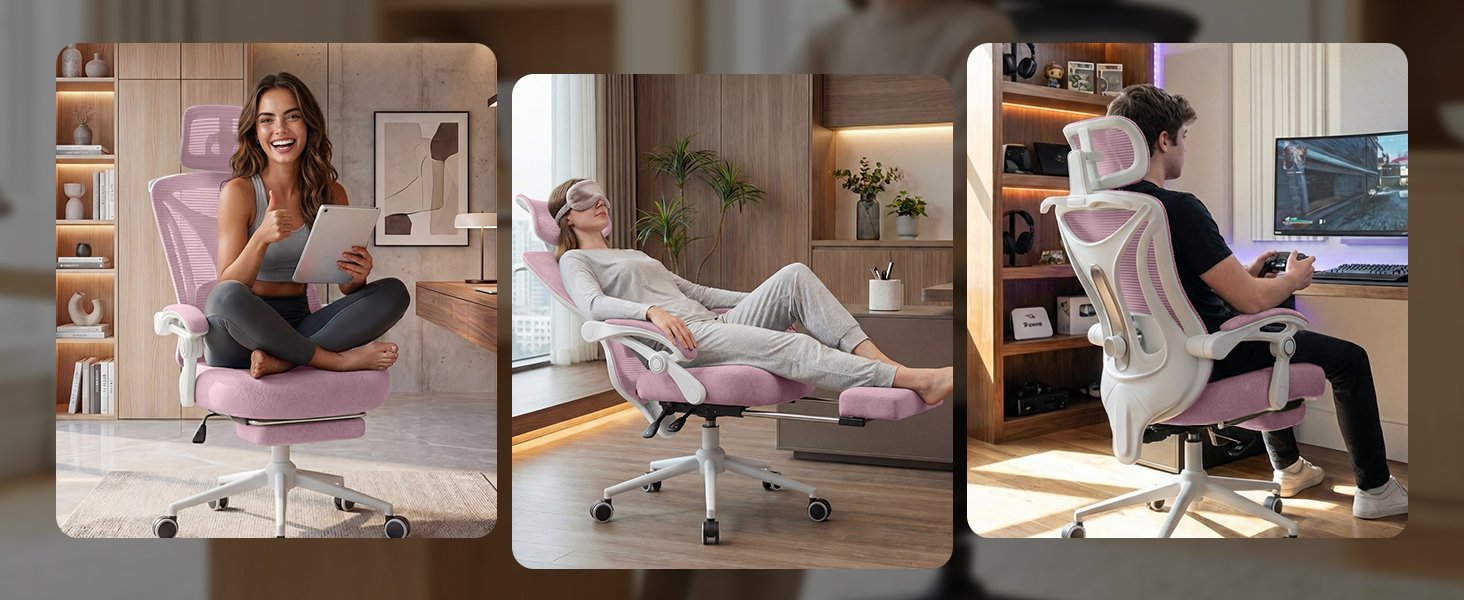 office chair with footrest