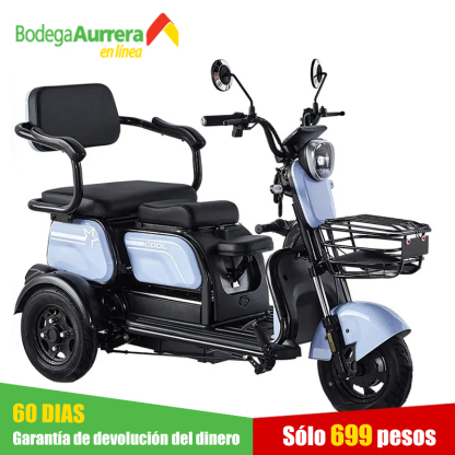 Scooter eléctrico de movilidad de dos plazas y 3 ruedas