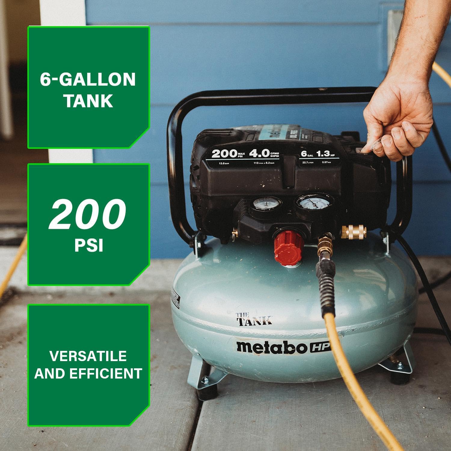 Metabo HPT Compresor de Aire | THE TANK | 200 PSI | 6 Galones | Ec914S