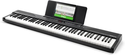 Alesis Melody 61 - Piano eléctrico con 61 teclas, Teclado Musical con altavoces, audífonos, micrófono, soporte para piano, atril y taburete