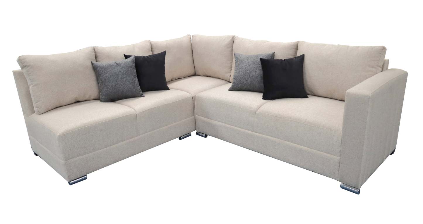 Sala esquinera en U El Bazar Store modelo Corbel gris oxford 4 salas en 1