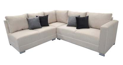 Sala esquinera en U El Bazar Store modelo Corbel gris oxford 4 salas en 1