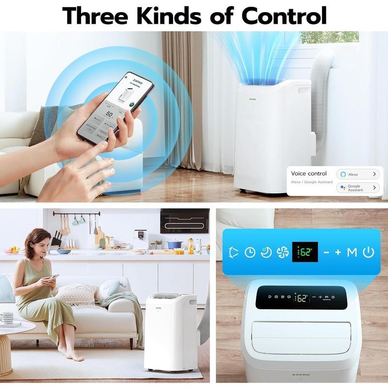 ⚡Aire acondicionado portátil ZAFRO (44 dB) — 10.000/12.000/14.000 BTU, con conexión Wi-Fi, ultra silencioso, utiliza refrigerante ecológico R32, enfriamiento rápido en 30 segundos (oferta especial de verano)