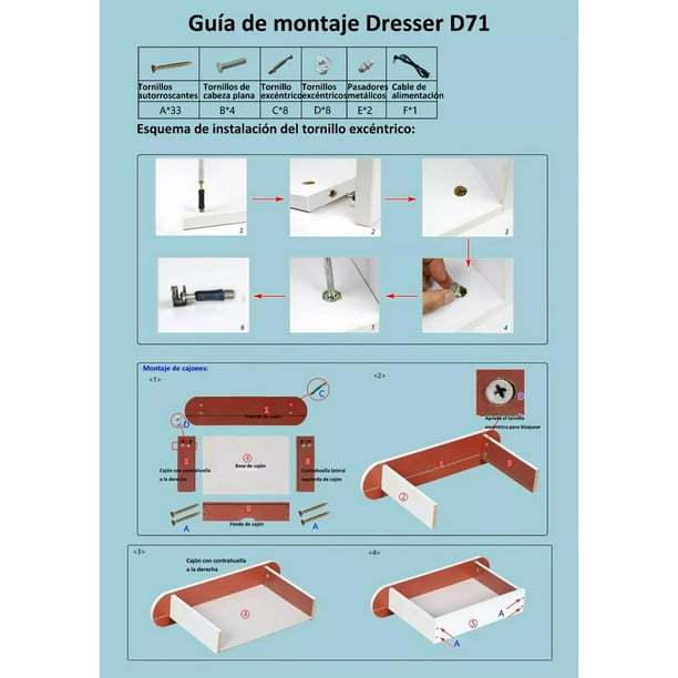 Tocador De Dormitorio Con Espejo Led Cajone Compacto Moderno