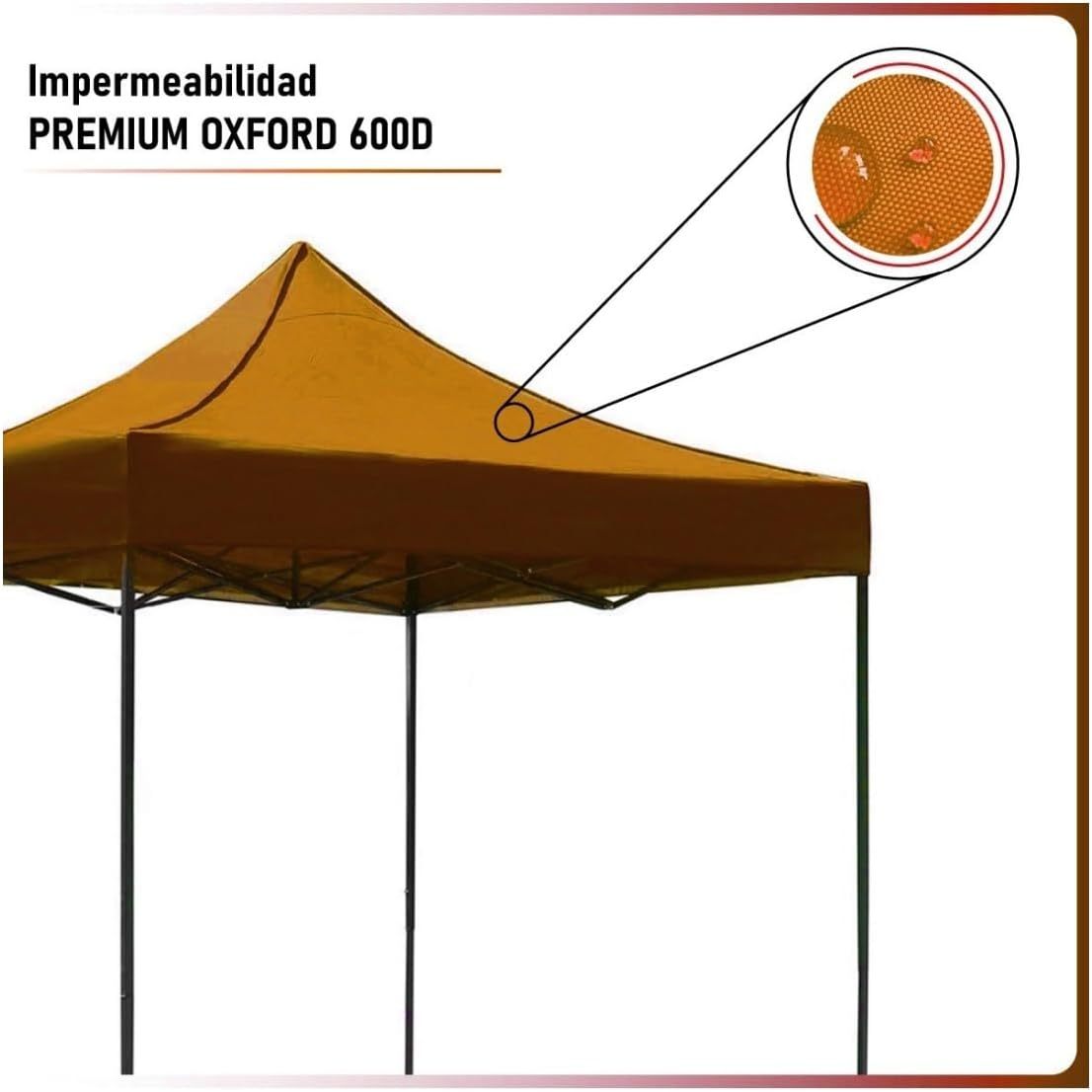 RACK & PACK Carpa 3x3 para Exteriores Lona Jardin Toldo Retractil Estructura de Acero Plegable 3 Ajustes de Altura Impermeabilidad 600D Premium Campismo Facil Armado Fiesta Reunión (Verde)