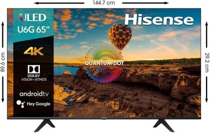 Hisense Pantalla QLED de 43" 43QD6N Google TV Works with Alexa 2024