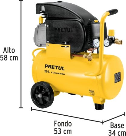 Pretul COMP-KIT20P, Kit compresor 20 L, 2-1/2 HP, manguera PVC y pistola