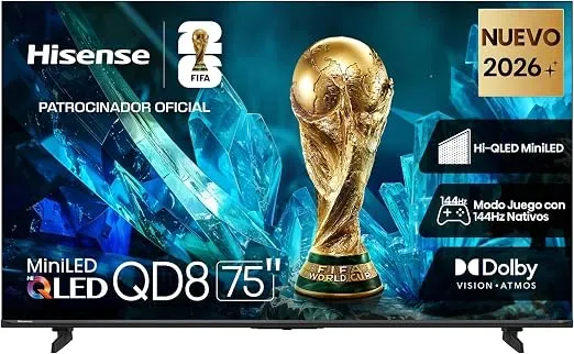 📺 Hisense Televisor QLED QD6S 65" 4K Smart Fire TV | AI 4K Upscaler, Dolby Vision·Atmos, Modo Ocular y Game Mode Plus, Patrocinador Oficial Copa Mundial FIFA 2026™