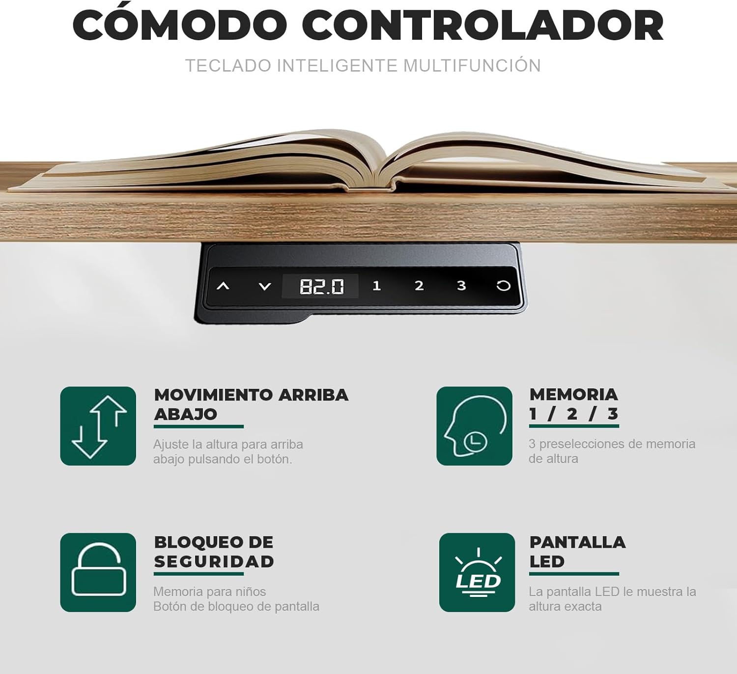 Meeyoga Escritorio Elevable Eléctrico - Mesa Vertical de 55 x 24 Pulgadas con Estante de Almacenamiento, Mesa Sentada con Paneles de Empalme, Estación de Trabajo Ergonómico Lifting Table