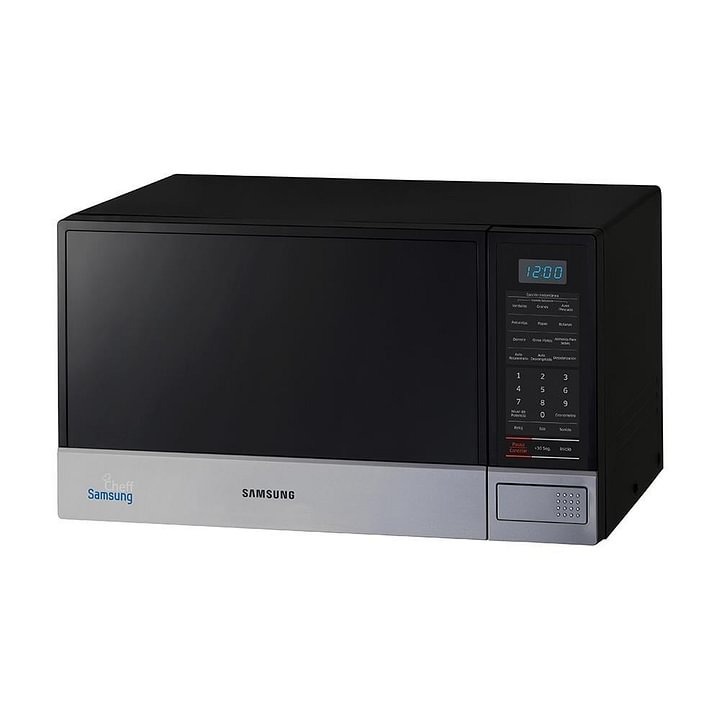 Horno de Microondas Samsung 1.1 Pies Cúbicos Negro con Placa de Acero