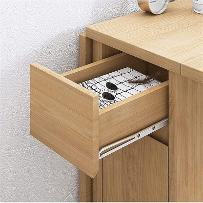 Juego de mesa plegable de comedor plegable, mesa de comedor extensible de madera con 4 sillas