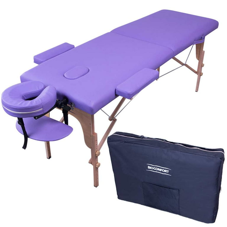 Cama de masaje Morado Nanofort Portatil plegable con accesorios