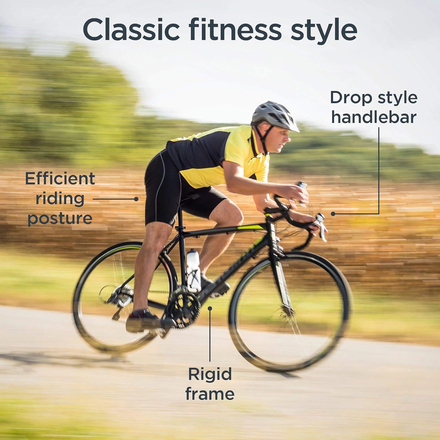 Schwinn Volare 1300 para Hombre Barra Bicicleta de Carretera, 700 °C Ruedas Mediano tamaño del Marco