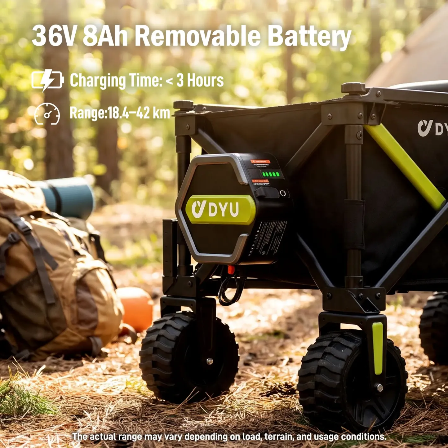 Carrito Eléctrico Plegable para Carga | 1200W Doble Motor | Opciones con Asiento para Conducir y Remolcar
