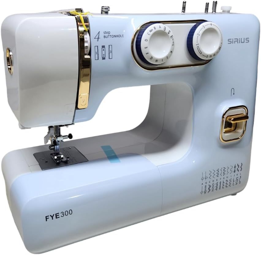 maquina de coser casera portatil hasta 24 puntadas (GREY GOLDEN)