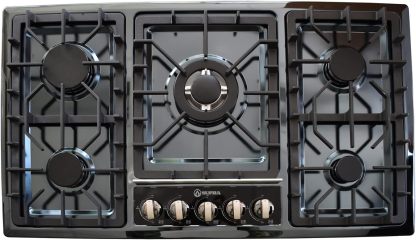 SUPRA Parrilla a Gas de 5 Quemadores Empotrable - 87 cm, Modelo 5Q-EB-87