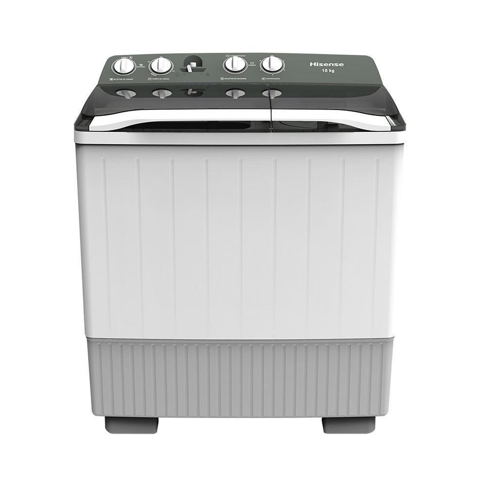 Lavadora Hisense WSA1803P Semiautomática 2 Tinas 18KG Blanca
