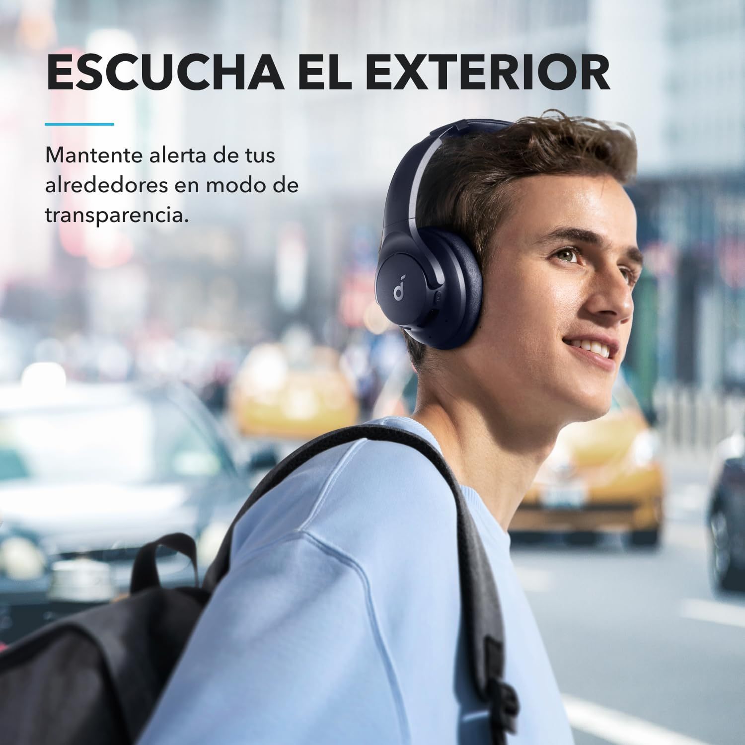 Soundcore Audífonos Inalámbricos Diadema Q20i, Cancelación de Ruido Activa Híbrida, Bluetooth, 40H ANC, Alta Resolución, Big Bass, App, Transparencia, Viajes