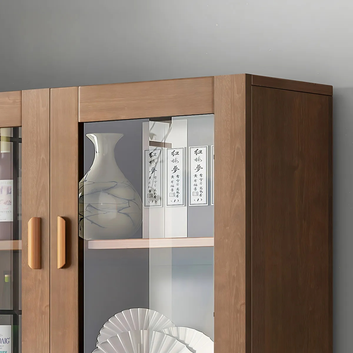 Armario De Cocina Compacto Con Gabinete Y Mostrador 80cm Color Marrón