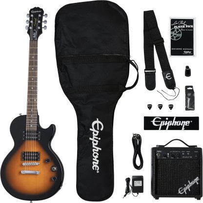 Epiphone PPEG-EGL1VSCH1 Paquete Guitarra Eléctrica, color Sunburst